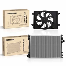 2 Pcs Radiator & Cooling Fan Assembly Kit for 2009-2020 Dodge Charger