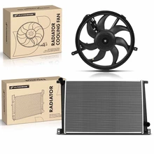 2 Pcs Radiator & Cooling Fan Assembly Kit