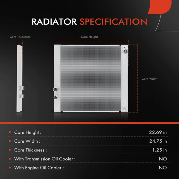 Radiator without Oil Cooler for Land Rover LR3 Range Rover 2006-2009