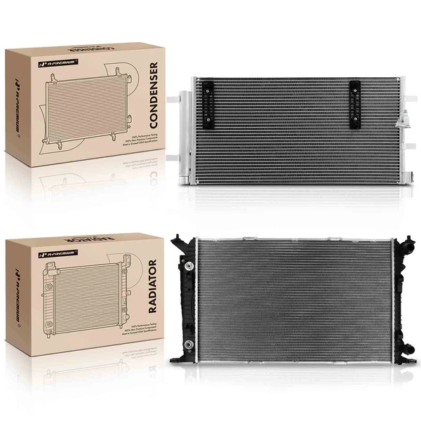 Radiator & AC Condenser Cooling Kit for 2013-2015 Audi A6 Quattro