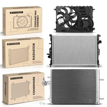 3 Pcs Radiator & AC Condenser & Cooling Fan Kit