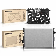 2 Pcs Radiator & Cooling Fan Assembly Kit