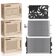3 Pcs Radiator & AC Condenser & Cooling Fan Kit
