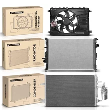3 Pcs Radiator & AC Condenser & Cooling Fan Kit