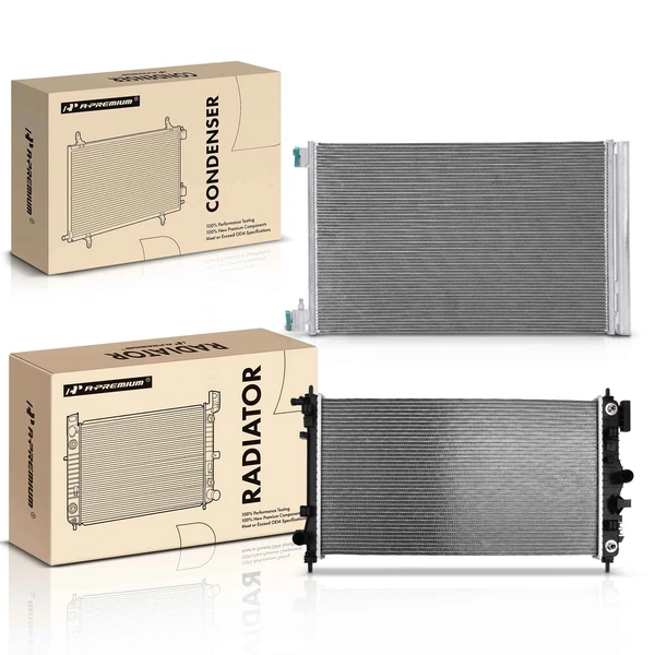 Radiator & AC Condenser Cooling Kit for Buick Regal Regal 2011-2013 L4 2.0L Automatic