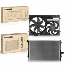 2 Pcs Radiator & Cooling Fan Assembly Kit