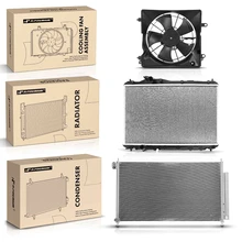 3 Pcs Radiator & AC Condenser & Cooling Fan Kit