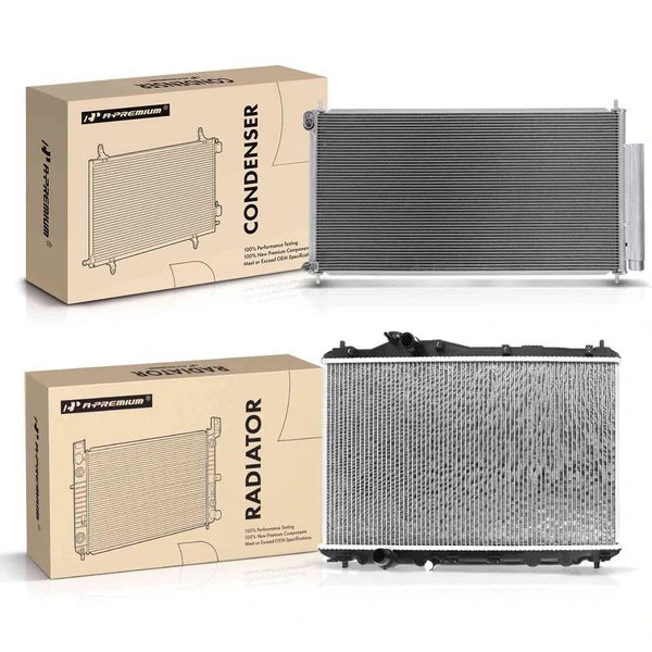 Radiator & AC Condenser Cooling Kit for Honda Civic 2012-2015 L4 1.8L 2.4L Coupe