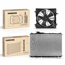 2 Pcs Radiator & Cooling Fan Assembly Kit