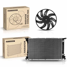 2 Pcs Radiator & Cooling Fan Assembly Kit for 2009-2017 Audi Q5