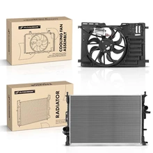 2 Pcs Radiator & Cooling Fan Assembly Kit