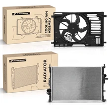 2 Pcs Radiator & Cooling Fan Assembly Kit