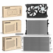 3 Pcs Radiator & AC Condenser & Cooling Fan Kit for 2012 Ford Explorer 2.0L l4