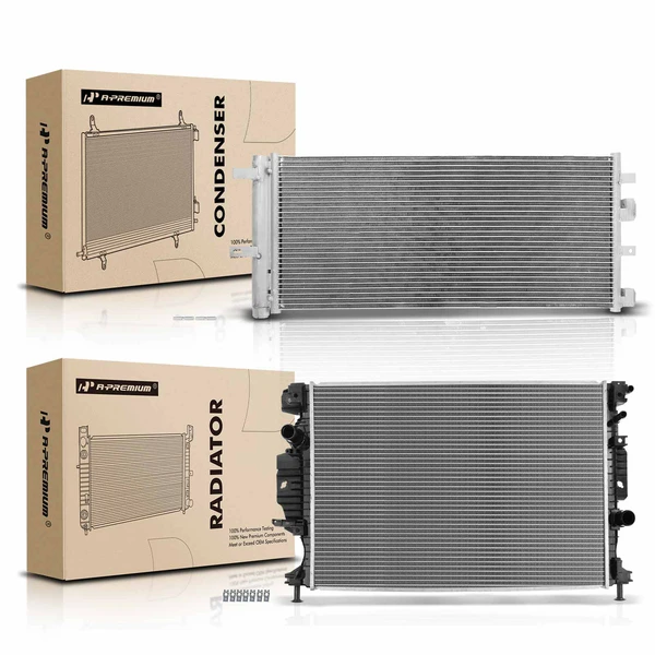 Radiator & AC Condenser Cooling Kit for Ford Fusion 13-19 Lincoln MKZ 13-18
