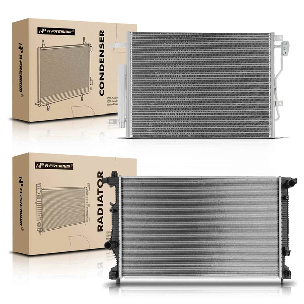 Radiator & AC Condenser Cooling Kit for Dodge Dart 2013-2016 1.4L 2.0L 2.4L