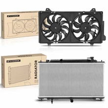 2 Pcs Radiator & Cooling Fan Assembly Kit