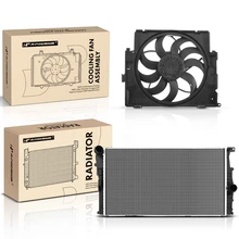 2 Pcs Radiator & Cooling Fan Assembly Kit for BMW 228i xDrive 320i L4 2.0L