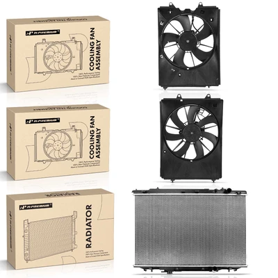 3 Pcs Radiator & Cooling Fan Assembly Kit