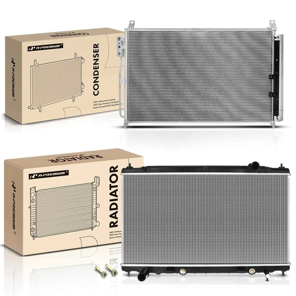 Radiator & AC Condenser Cooling Kit for INFINITI Q50 2014-2018 V6 3.5L Automatic