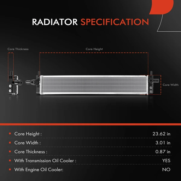 Radiator for Lexus CT200h 2011-2017 1.8L Hatchback