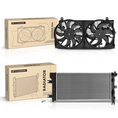 2 Pcs Radiator & Cooling Fan Assembly Kit