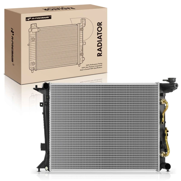 Primary Radiator with Transmission Oil Cooler for 2013-2016 Hyundai Genesis Coupe