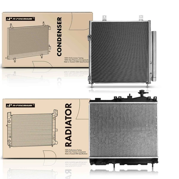 Radiator & AC Condenser Cooling Kit for 2014-2015 Mitsubishi Mirage