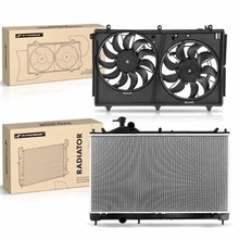 2 Pcs Radiator & Cooling Fan Assembly Kit