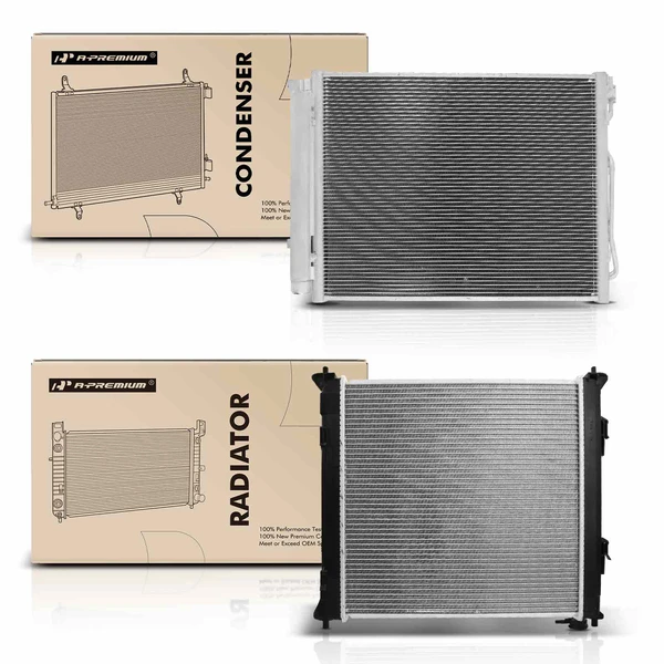 Radiator & AC Condenser Cooling Kit for Kia Optima 2016-2018 1.6L