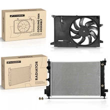 2 Pcs Radiator & Cooling Fan Assembly Kit