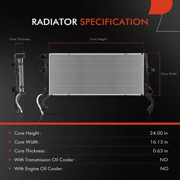Aluminum Radiator without Oil Cooler for Hyundai Elantra 2017-2019 Elantra GT 2018-2020