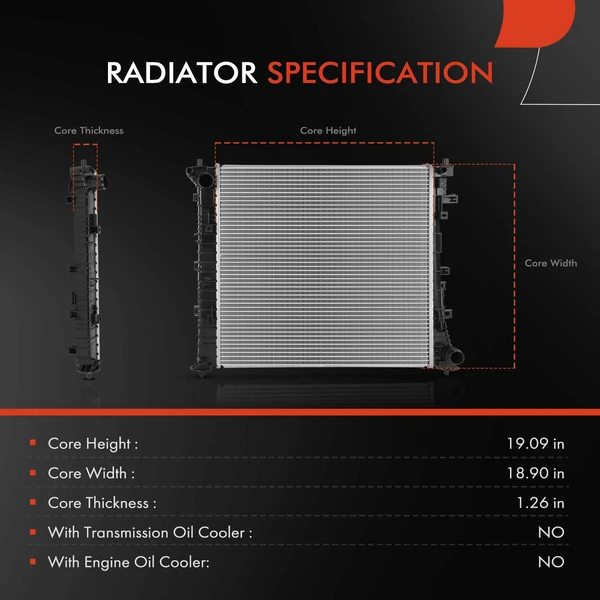 Plastic+Aluminiu Radiator for Hyundai Tucson 2022-2024 Kia Sportage 2023-2024 1.6L