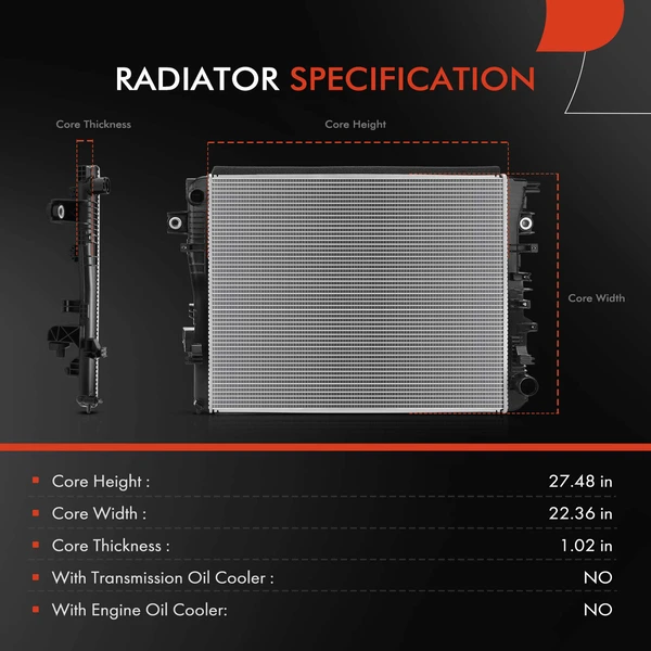 A-Premium APRAD2814 Radiator