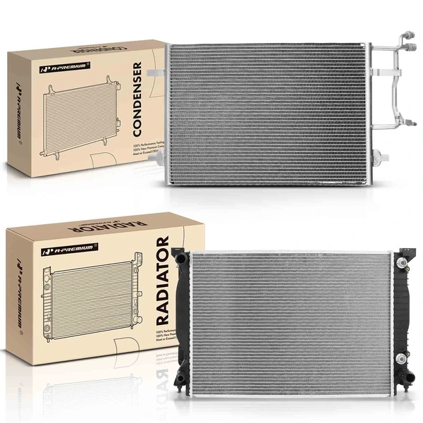 Radiator & AC Condenser Cooling Kit for 2002-2004 Audi A6 Quattro