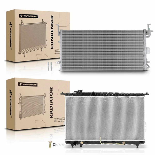 Radiator & AC Condenser Cooling Kit for Hyundai Sonata 1999-2002 Kia Magentis Optima