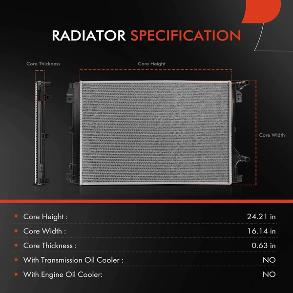 Plastic & Aluminium Radiator for Hyundai Genesis GV60 2023 Ioniq 5 2022-2023 Ioniq 6