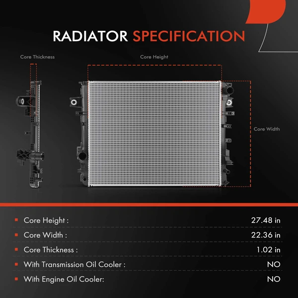 A-Premium APRAD2818 Radiator