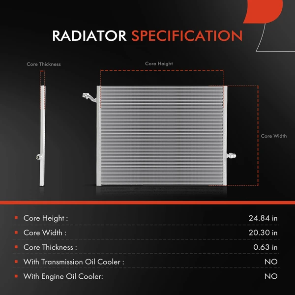 Radiator for Mercedes-Benz W222 A217 Maybach S550 Maybach S600 S550 S550e S600