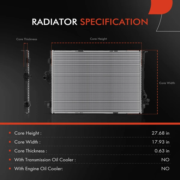 Radiator for Mercedes-Benz W118 CLA45 AMG 2020-2023 W247 GLA45 AMG 2021-2023 L4 2.0L