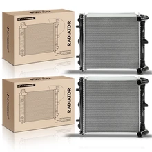 2 Pcs Driver & Passenger Radiator without Oil Cooler for 1997-2004 Porsche Boxster