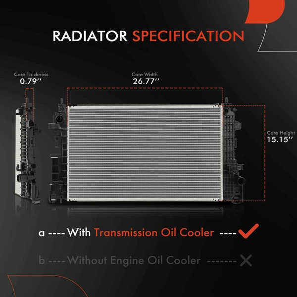 A-Premium APRAD2550 Radiator