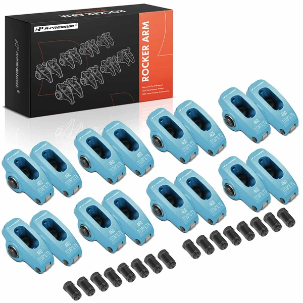 Blue 2024 Aluminum Rocker Arms for 1988-1989 1991 Ford E-250 Econoline