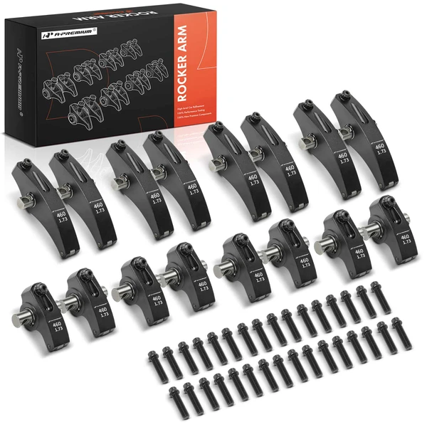 Aluminum Black Shaft Roller Rocker Arm with Bolts for Ford BBF 460 1.73 Ratio