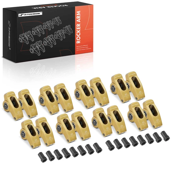 Gold 2024 Aluminum Rocker Arm Set for 1975-1980 Chevrolet C10