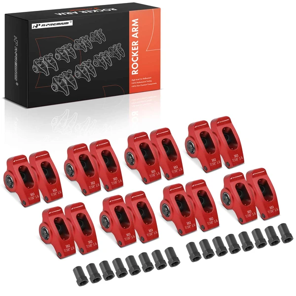 Red 2024 Aluminum Roller Rocker Arm for 1975-1980 Ford Granada