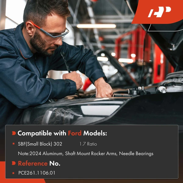 2024 Aluminum Shaft Mount Rocker Arm Set for Ford Small Block SBF 302 1.7 Ratio