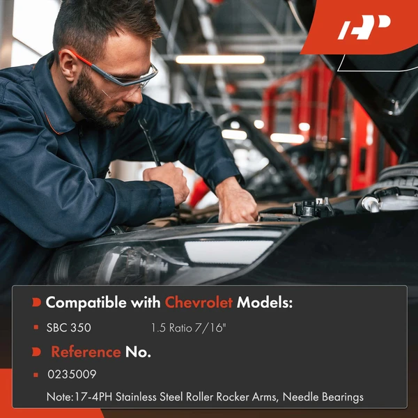 Stainless Steel 17-4PH Roller Rocker Arms for 1963-1967 Chevrolet Chevy II