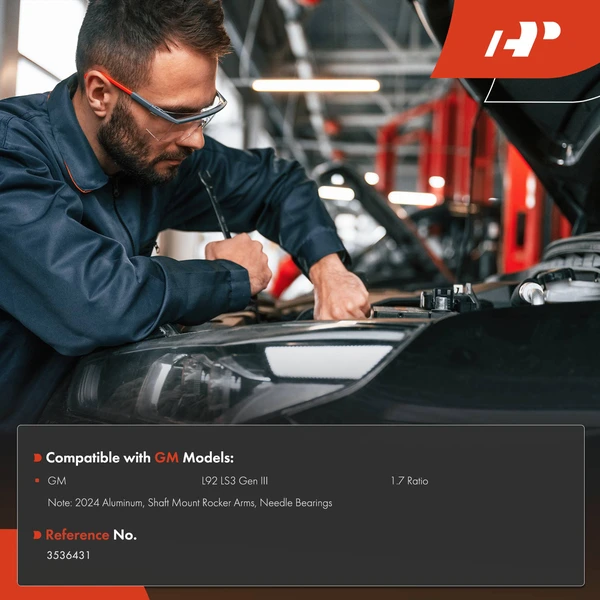 2024 Aluminum Shaft Mount Rocker Arm Set for Chevy GMC L92 LS3 Gen III 1.7 Ratio