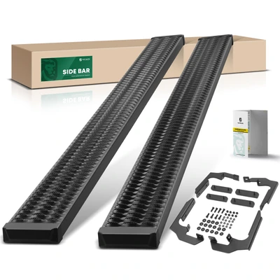 7 Inch Textured Black Aluminum Running Boards