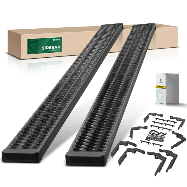 7 Inch Textured Black Aluminum Running Boards for 2019-2024 GMC Sierra 1500